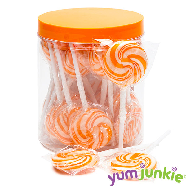 Green Swirl Lollipops with Clear Plastic Sticks – YumJunkie