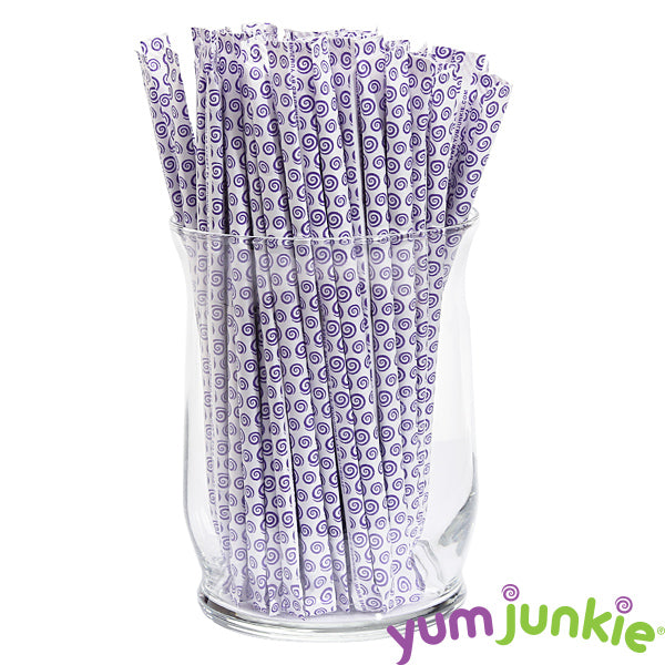 Purple Bendy Paper Straws