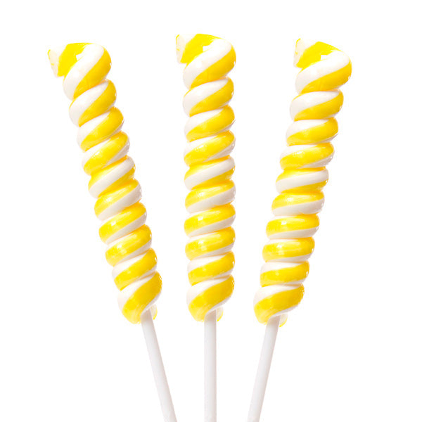 Mini Yellow Twist Lollipops – YumJunkie